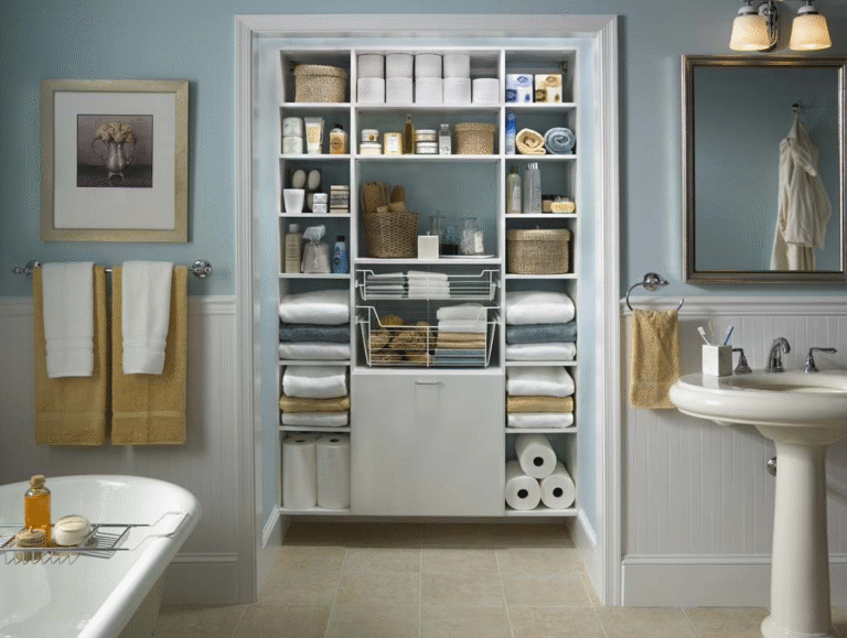 Smart Storage Tips for Bathroom Closets with Deep Shelves